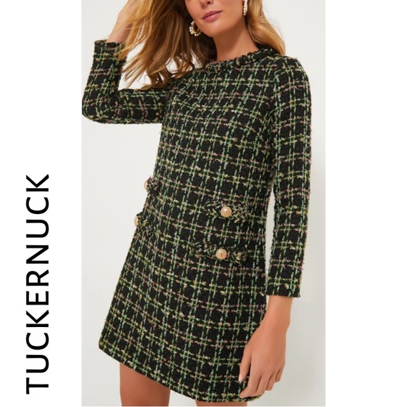 Tuckernuck Dresses & Skirts - Tuckernuck Holly Tinsel Tweed Long Sleeve Jackie Dress - NEW